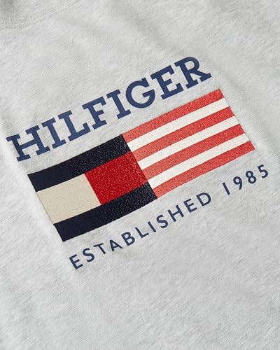 Tommy Hilfiger Men's Short Sleeve Cotton Graphic T-Shirts with Embroidered Flag Logo4