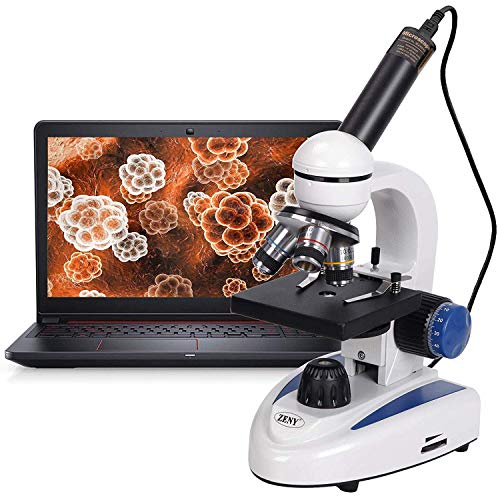 ZENY Biological Compound Microscope with USB Digital Camera 40X-1000X Magnification for Biological Students
