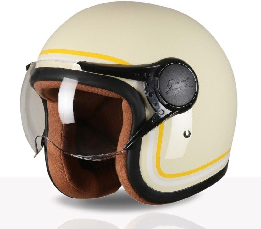 Image of TVS MissFit Women's Open Face Helmet | Lightweight Shell | Pastel Colors Designed Exclusively for Women | Extreme Comfort Fit for Girls | Clear Visor | DOT & ISI Certified