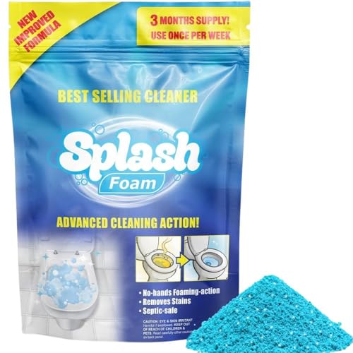 Splash Foam Toilet Cleaner - Self Activating Cleaning Powder for Toilet Bowl Cleaning