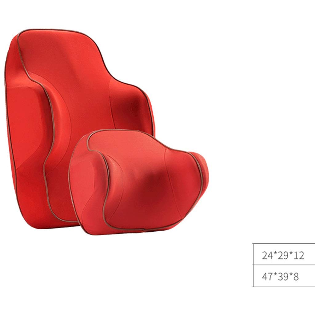 funda de asiento almohada lumbar for respetar el medio ambiente y cómodo cojín del asiento de coche almohada lumbar lumbar acolchado for la cabeza del coche reposacabezas del vehículo verano(F)