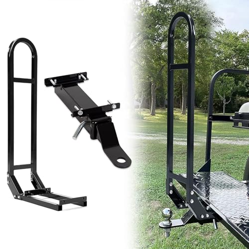 ECOTRIC Golf Cart Rear Grab Bar Universal and Trailer Hitch with Receiver for Step on Back EZGO Club Car Yamaha with One Year Warranty