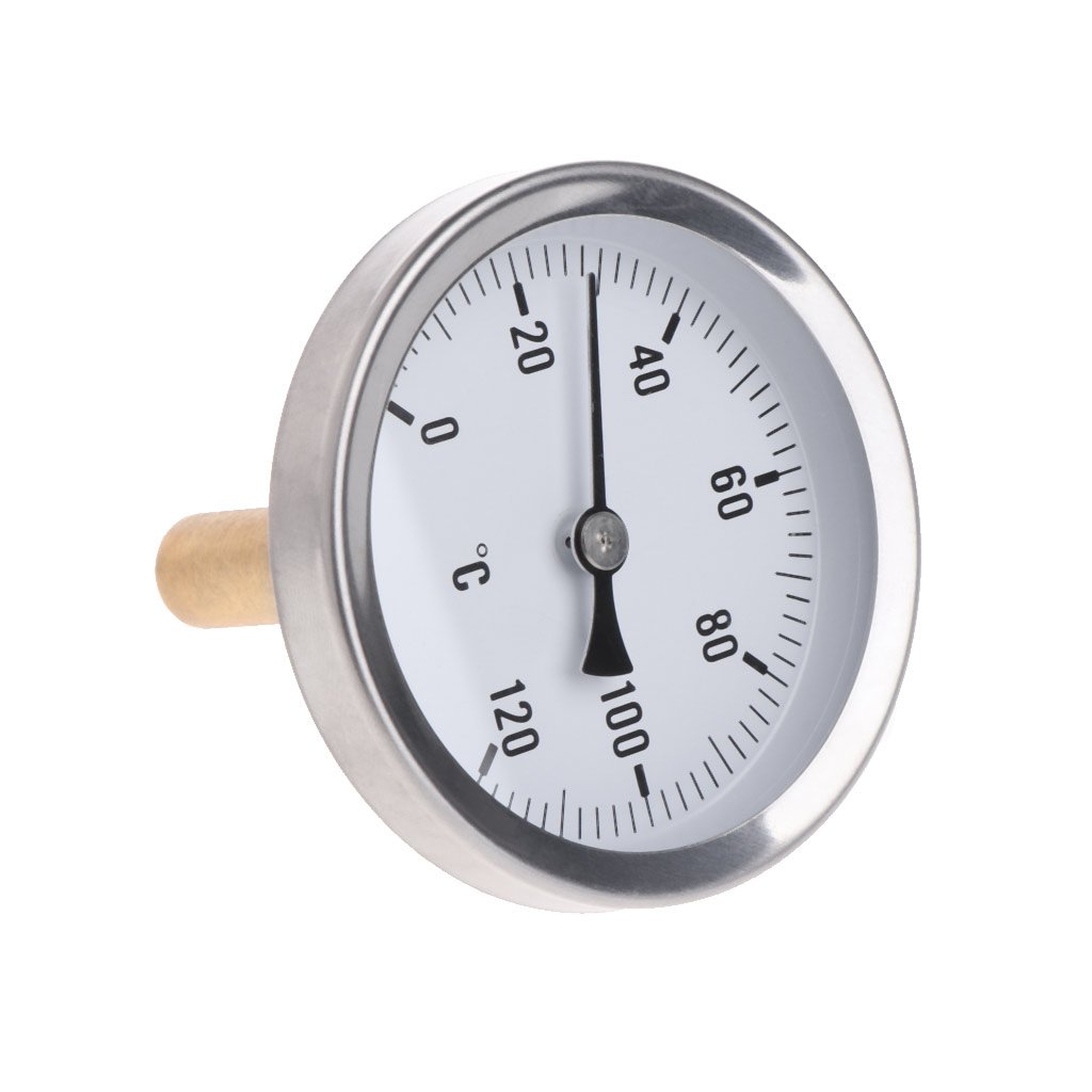 Termometro per Acqua, Termometro Orizzontale Quadrante Indicatore di Temperatura in Alluminio Misuratore per Acqua Liquida 63 mm Misuratore Leggero
