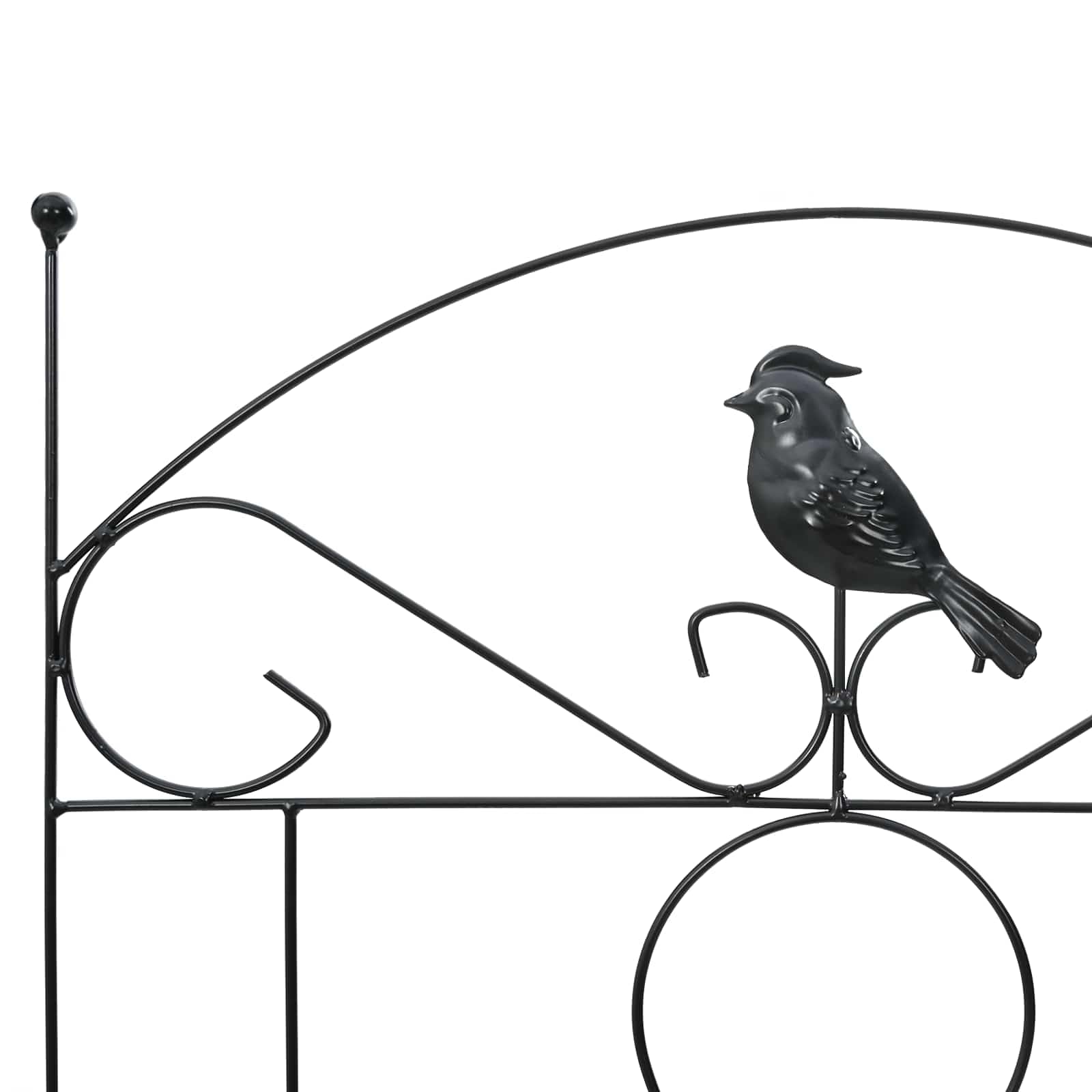 vidaXL Ogrodzenie Ogrodowe 3 szt. Czarny 110 x 40 cm Stal