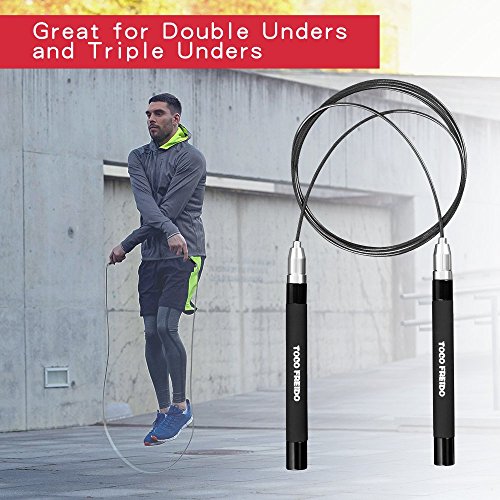 Toco Freido Speed Jump Rope - Blazing Fast Jumping Ropes - Endurance Workout For Boxing, Mma, Martial Arts Or Just Staying Fit - Adjustable For Men, Women And Children #TOP4