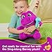 Barney’s World Toddler Toys by Fisher-Price, Barney Tall Plush, 10.5 -inch Figure with Sounds, Soft Texture for Play, Kids Ages 2+ Years