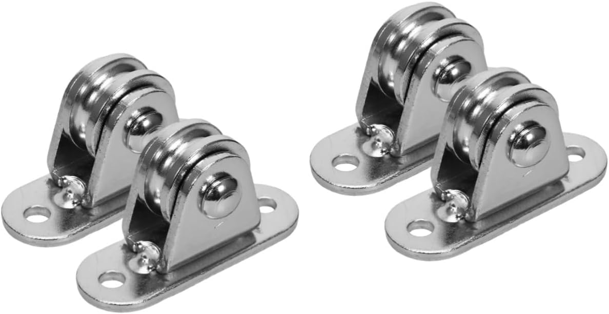 Lot De 4 Poulies De Renvoi Métal - Pour Cordes, Auvents, Projets DIY