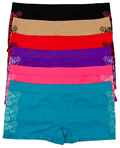 Image of ToBeInStyle Women's Pack of 6 High-Waisted Girdle Brief Tummy Support Everyday Panties