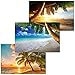 Produktbild GREAT ART 3er Set XXL Poster  Urlaubsstrände  Palmen Strand Sonnenaufgang Sonnenuntergang Karibik Motiv Urlaub Wand Dekor Inneneinrichtung Wandbild Plakate je 140 x 100 cm