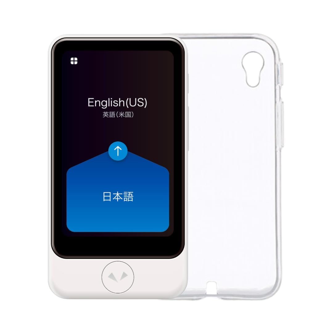 POCKETALKBasic Bundle, Amazon Exclusive - Voice & Camera 84+ Language Full Translator with Protective, Clear Tablet Case - Plus Model with Large Screen, Long Battery Life & HIPAA Compliant