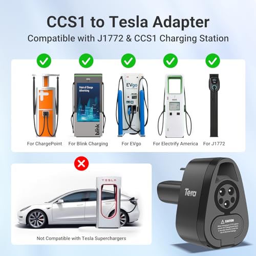 Tera-CCS1-J1772-to-Tesla-Adapter-Only-for-Tesla-Cars-2-in-1-DC-AC-to-Tesla-Model-S-3-X-Y-Fast-Charging-with-Valve-Auto-Close-Support-Level-1-2-3-Electric-Vehicle-Charging-Station-Accessory