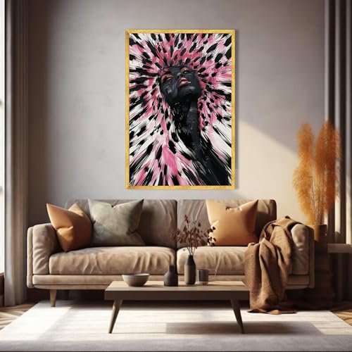 Décoration intérieure portrait de femme abstrait expressionniste - 2