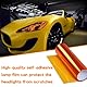 Scheinwerfer Folie Orange,Scheinwerferfolie,30 X 120cm PVC Folie Hitzebeständig,Orange Schutzfolie,Selbstklebend Scheinwerfer Tönungsfolie,Tönungsfolie Für Auto-Rückleuchten Für Lampen