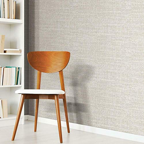 RoomMates RMK11329WP Tweed Peel and Stick Wallpaper, Beige by RoomMates - Image 2