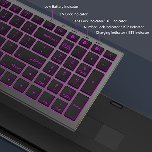 Vivefox Bluetooth Wireless Backlit Keyboard For 3 Device thumb #4