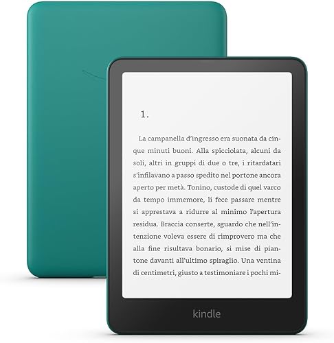 Amazon Kindle Paperwhite (newest gen) – Our fastest Kindle ever, with new glare-free display and weeks of battery life – 16 GB – With Ads - Jade
