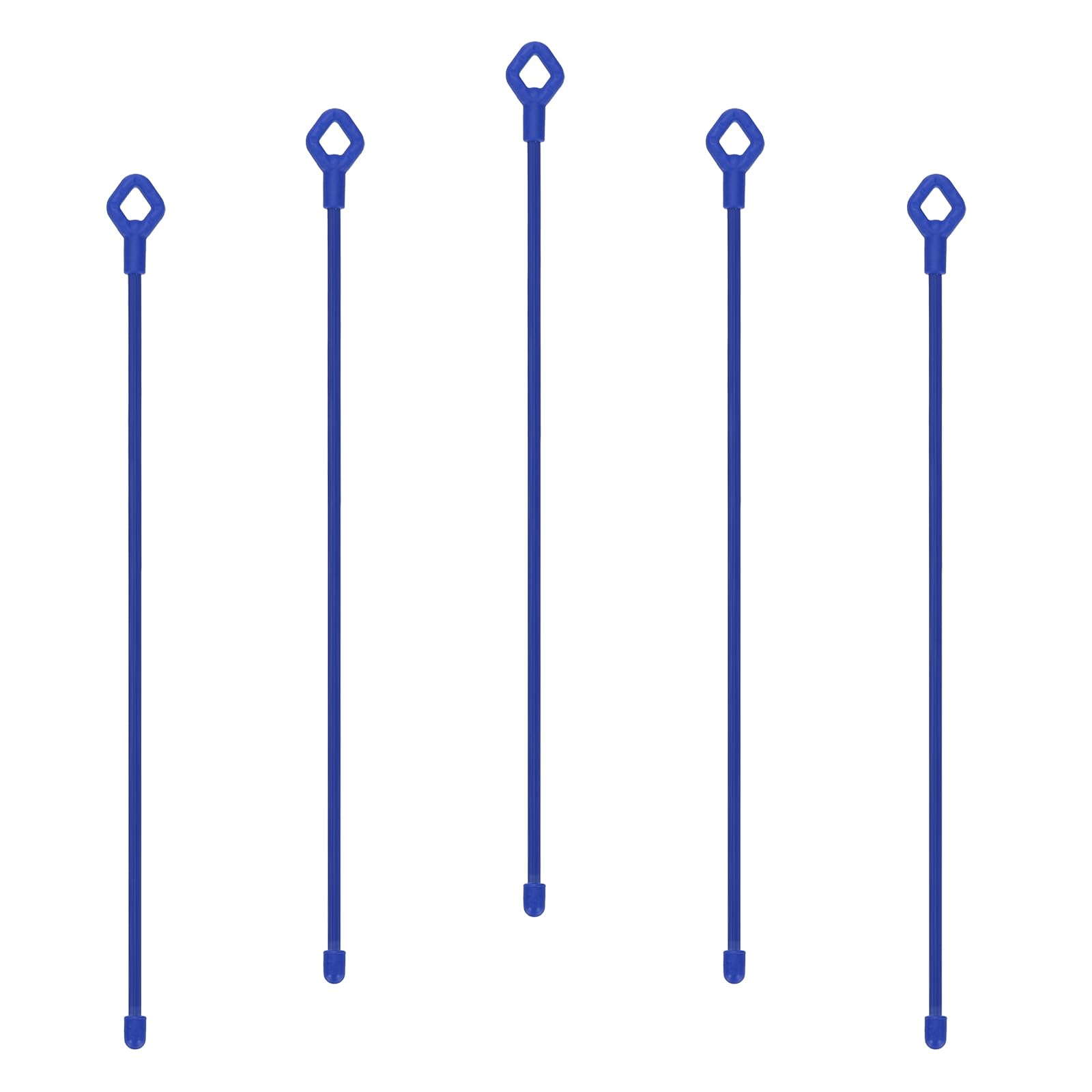 PATIKIL Rubber Twist Ties, 12 Inch Silicone Reusable Twist Ties Heavy Duty Bendable for Bundling Holding 5 Pcs, Blue