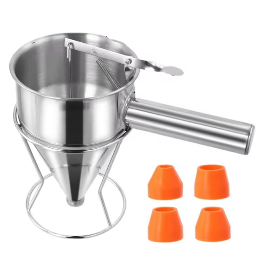 CTRLZS Stainless Steel Funnel Dispenser Cupcake Pancake Batter Maker Fish Ball Kitchen Tools