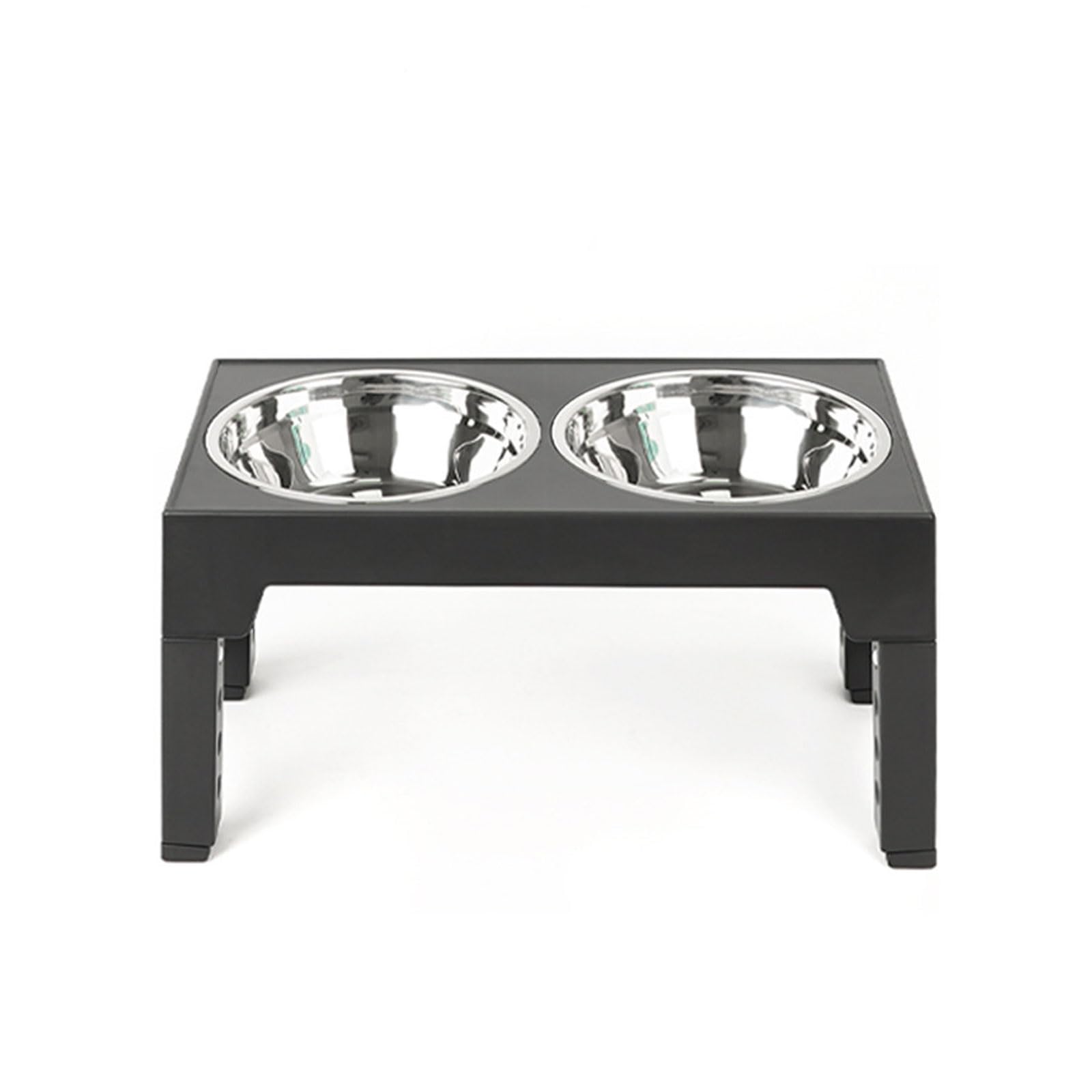 comederos para Mascotas, Comederos elevados for Mascotas, Soporte for comedero Elevado for Gatos, antivómitos, con 2 Cuencos Gruesos de Acero Inoxidable Antideslizantes.