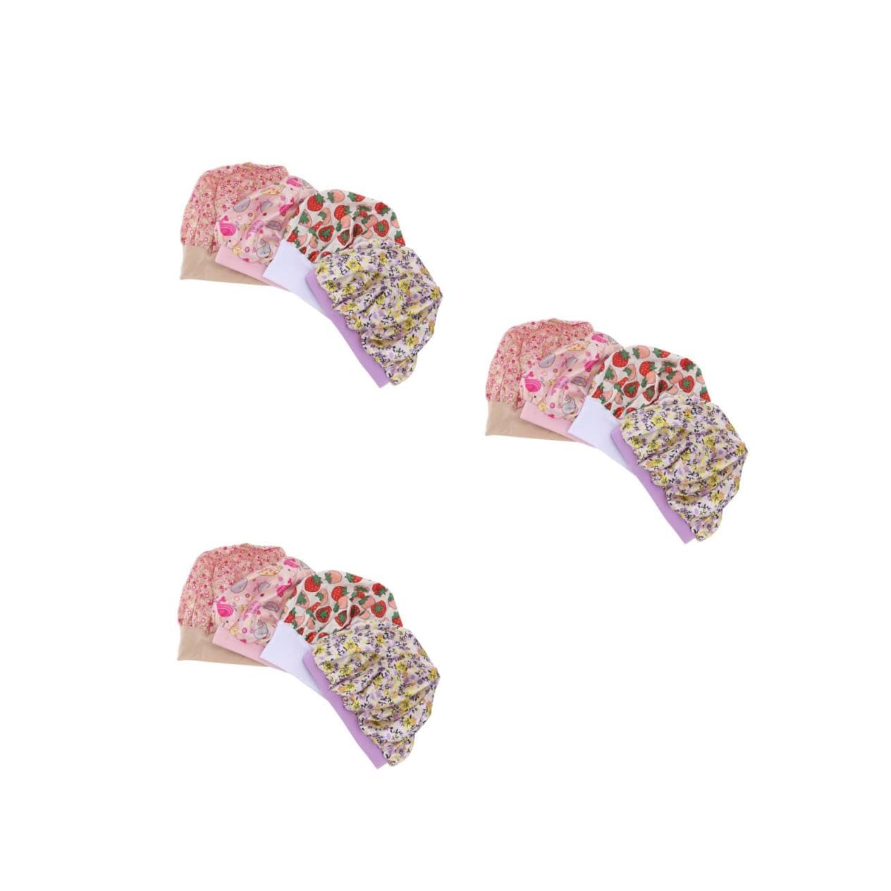 Housoutil 3 Set di Cuffie in Raso per Bambini Cappellino da Notte Materiale Facile da Indossare per Bambini Casa Viaggio Uso 4 Pezzi*3