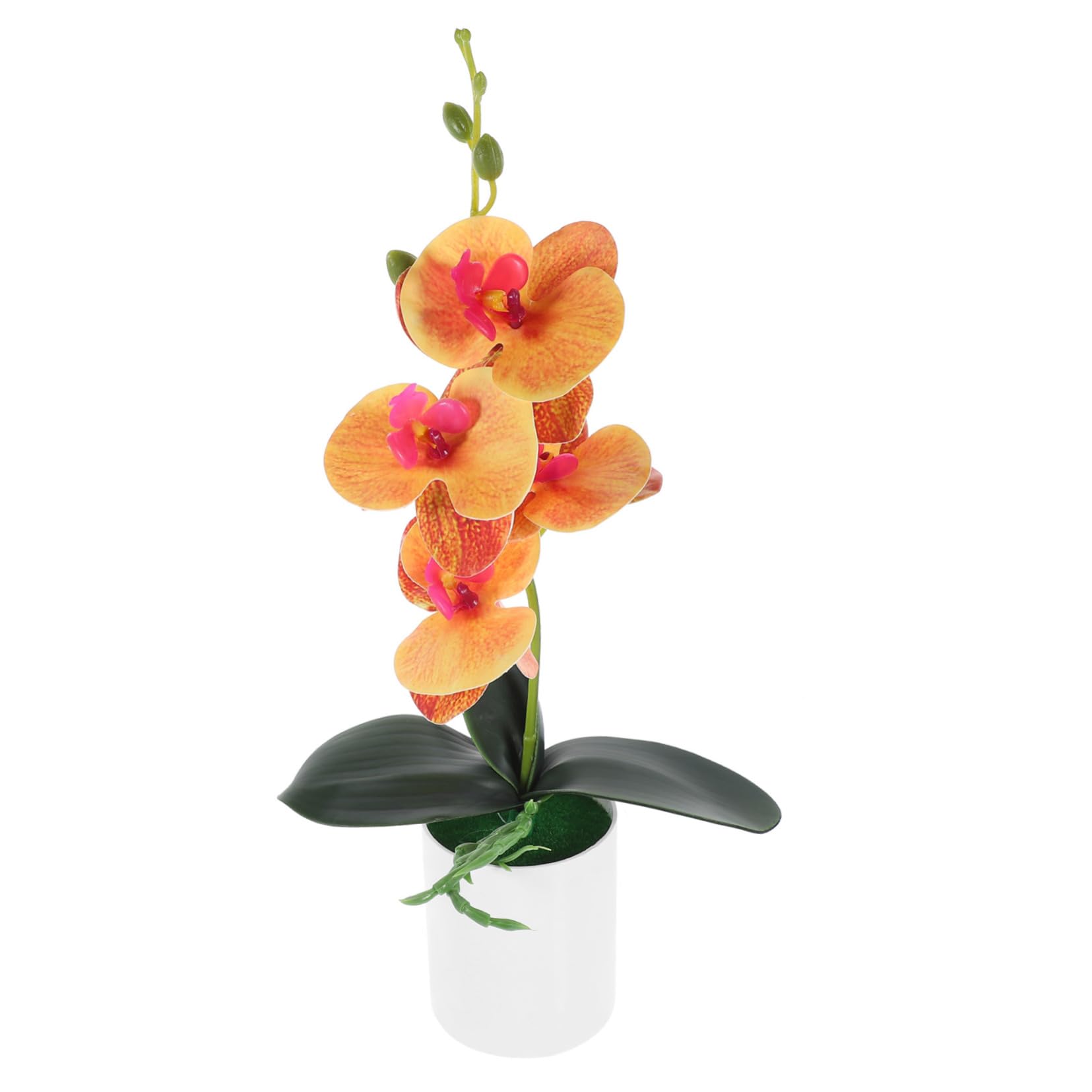 ABOOFAN Desktop Fake Potted Plant Simulation Potted Plant False Potted Plant Simulation Potted Flower Realistic Orchid Bonsai Simulated Potted Plant Artificial Plant Faux Potted Flower