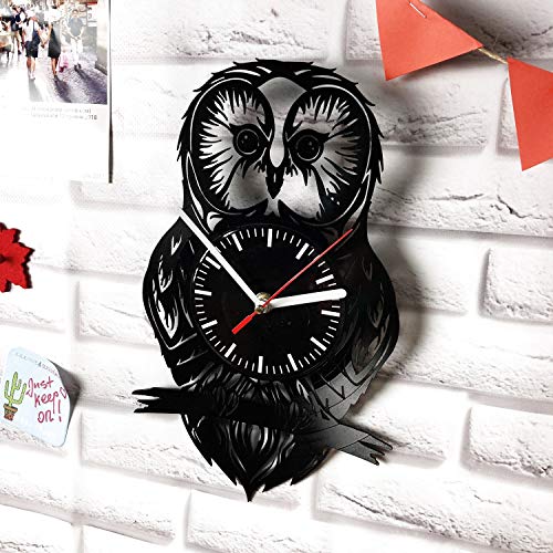 Vinyl Wall Clock Compatible With The Owl Vinyl Record - Best For Boss Dad Mom Boy Girl Home Decoration Room Inspirational, Silent Wall Art #TOP3