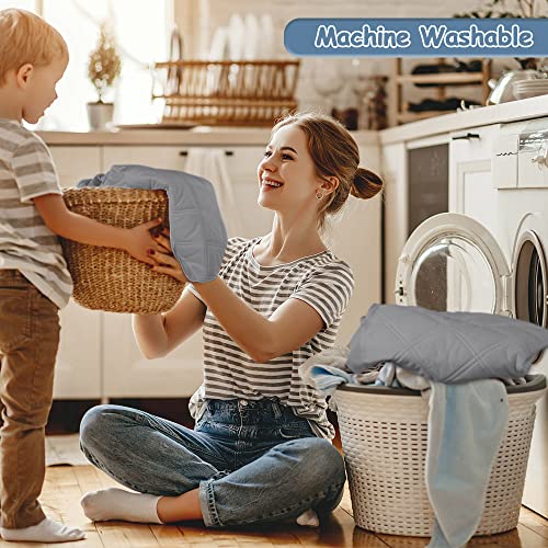 Image of Yoofoss Waterproof Crib Mattress Protector 2 Pack, Quilted Crib Mattress Pad Cover Ultra Soft and Breathable, Machine Washable Toddler Mattress Protector for Standard Baby Crib Size 52''x28''