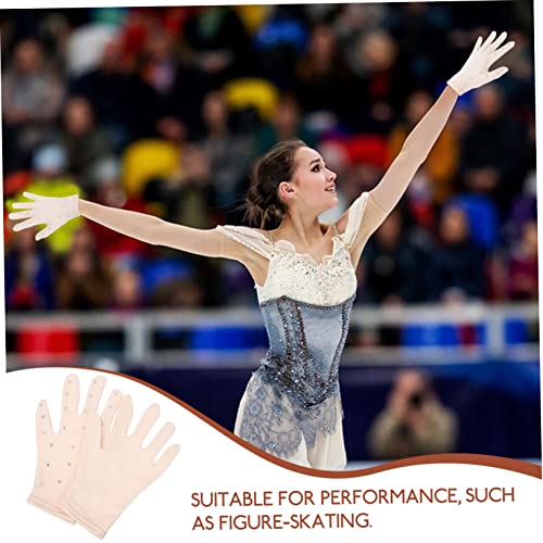 1Pair Sequin Decorative Party Gloves for Girls Figure Skating and Dance Performance Accessories Stylish Stage Gloves for Costume and Party Events2