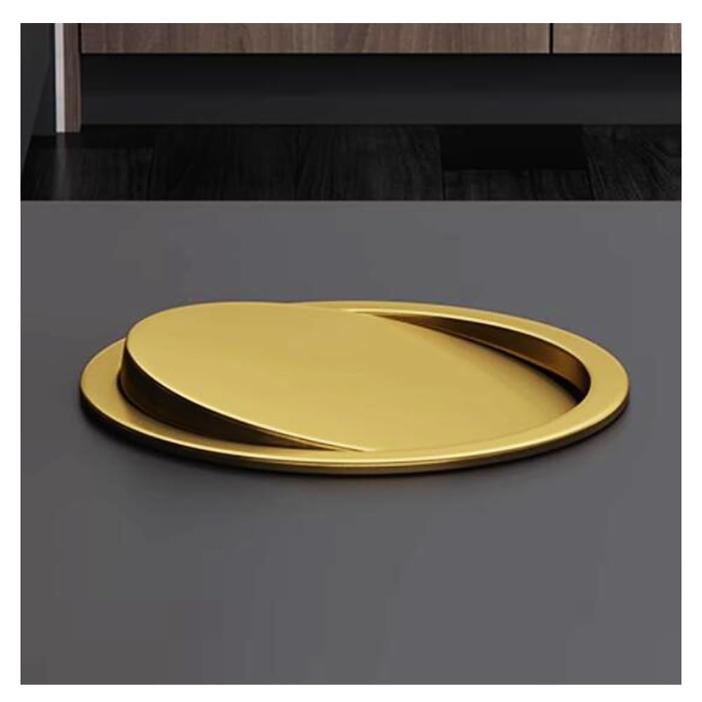 Recessed Trash Can Lid, 304 Stainless Steel Trash Cans Lids,Center Swing Flush Recessed Garbage Container Flap Lid