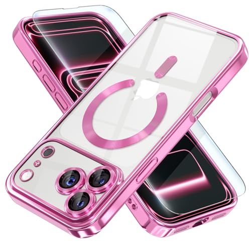 Image of Misea Magnetic for iPhone 17 Pro Case Compatible with MagSafe Hot Pink