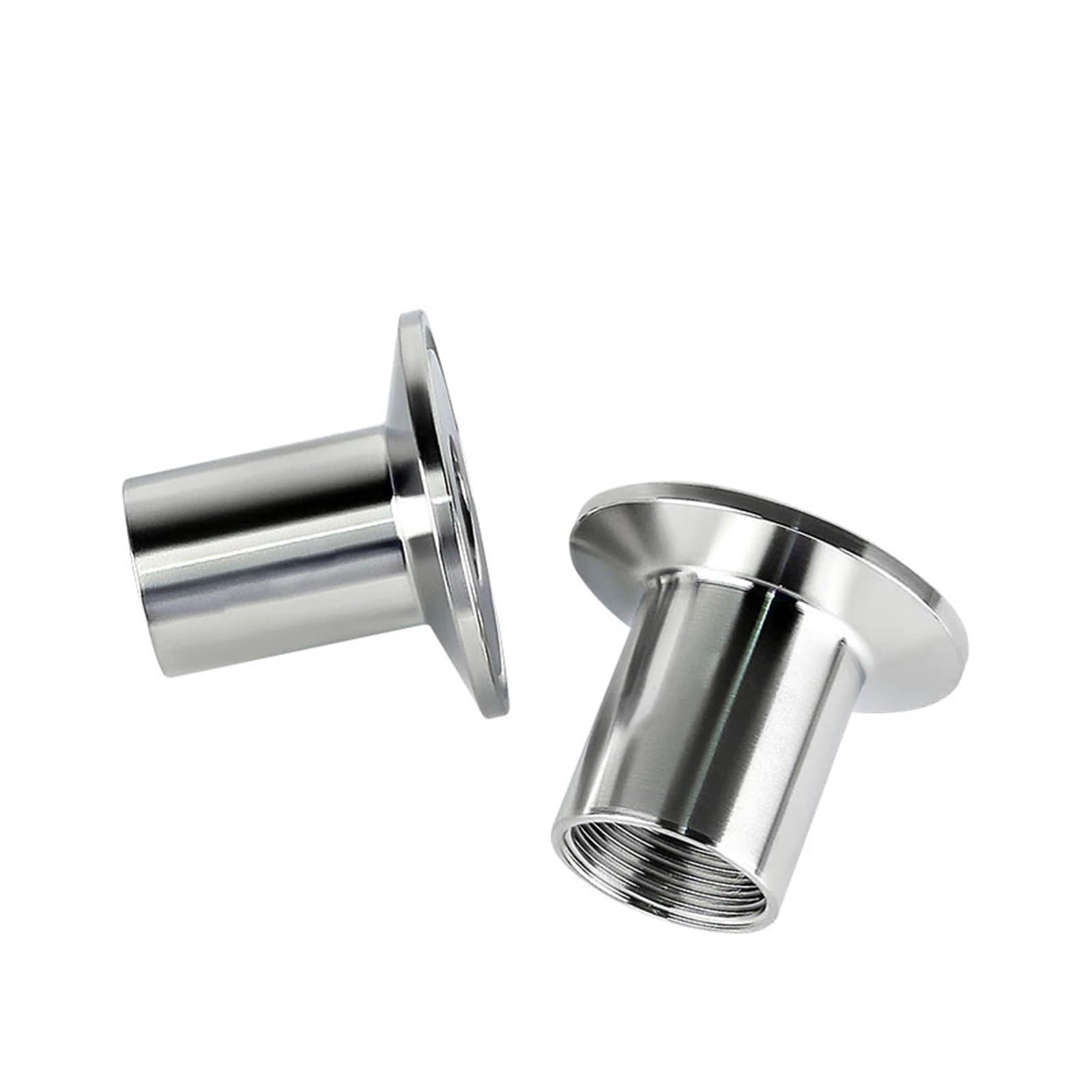 Adaptador de triple abrazadera de acero inoxidable SS304, accesorio de tubería con virola roscada hembra sanitaria, 1/2 ", 3/4", 1 ", 1-1/4" y 2 ", Homebrew(DN65 Ferrule91mm)