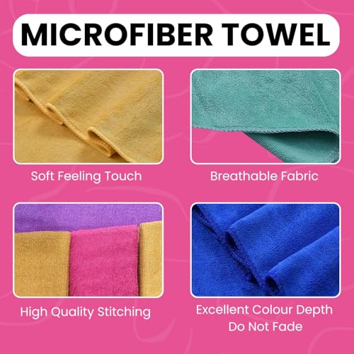 Image of Face Towel For Men & Women | 200 GSM Microfiber Face Towels Set of 5 | Face Towel For Gym & Workout | Face Towel For Acne Prone Skin | Absorbent, & Quick Dry Towels For Facewash,Travel