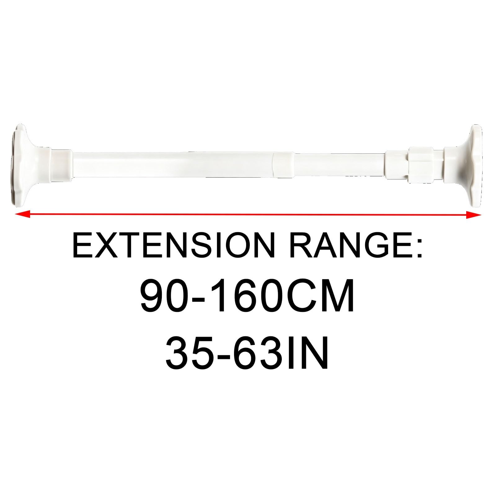Gardinenstange Zum Klemmen Verstellbar Von 50 Bis 260 Cm, Vorhangstange