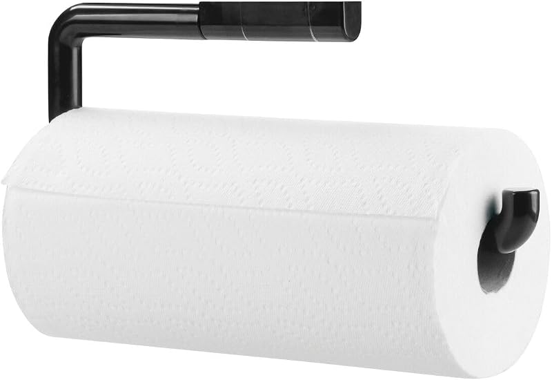 Paper Towel Holder for Kitchen - Wall Mount, Black