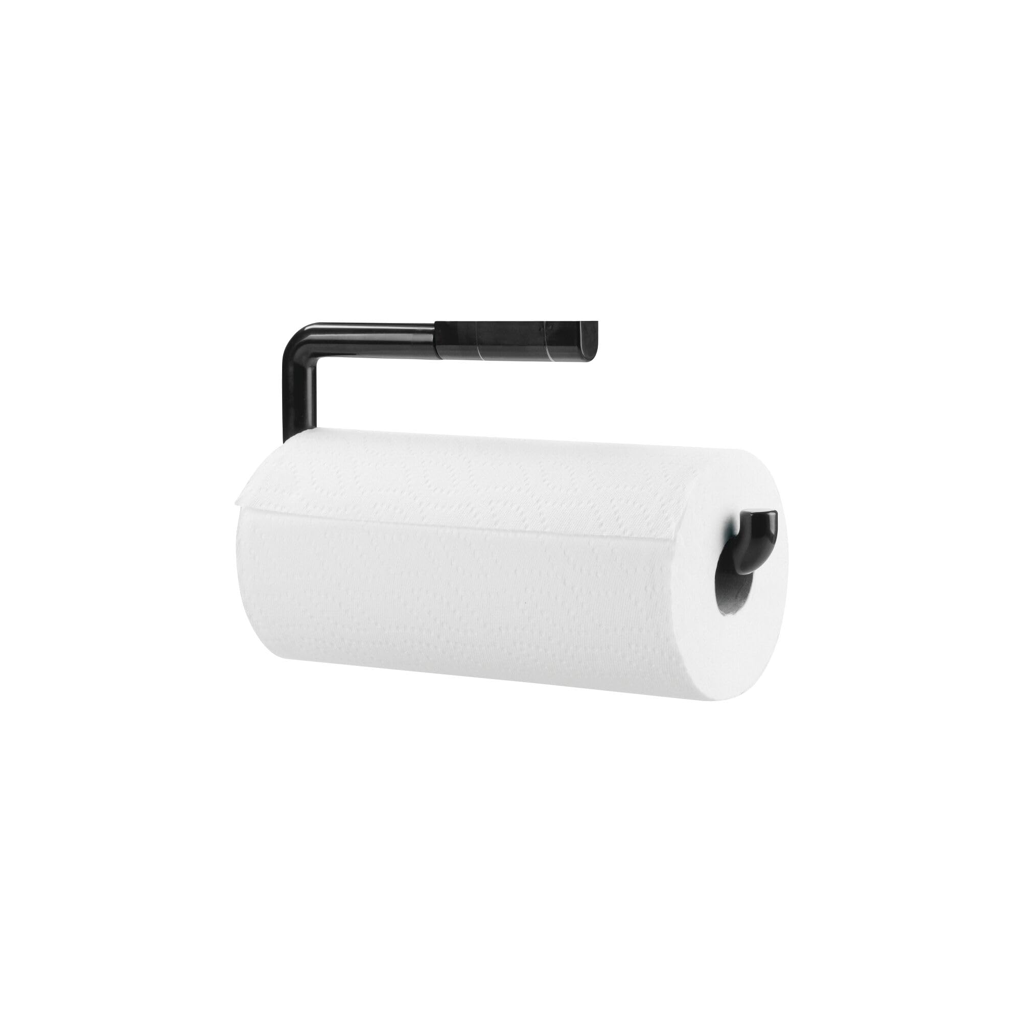 Porta rollo de pared iDesign para toallitas de papel: dispensado rápido y diseño metálico negro