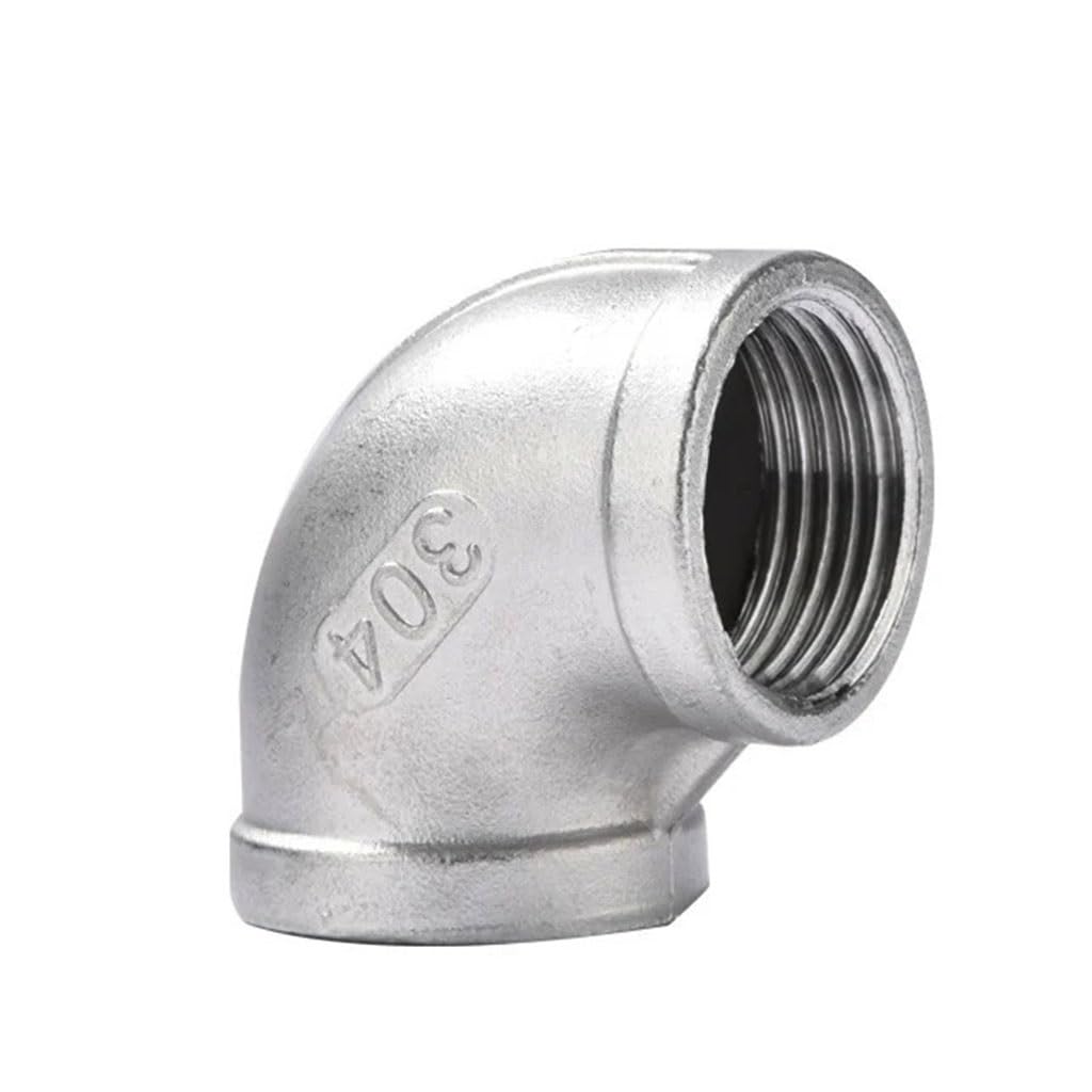 Złączki złączek rur giętych Kolanko 90 stopni ze stali nierdzewnej, 1/4" 3/8" 1/2" 3/4" 1" 1-1/4" Złącze kolankowe z gwintem męskim i żeńskim 304, 1 szt.(3/8 Inch 90 Female Elbow)