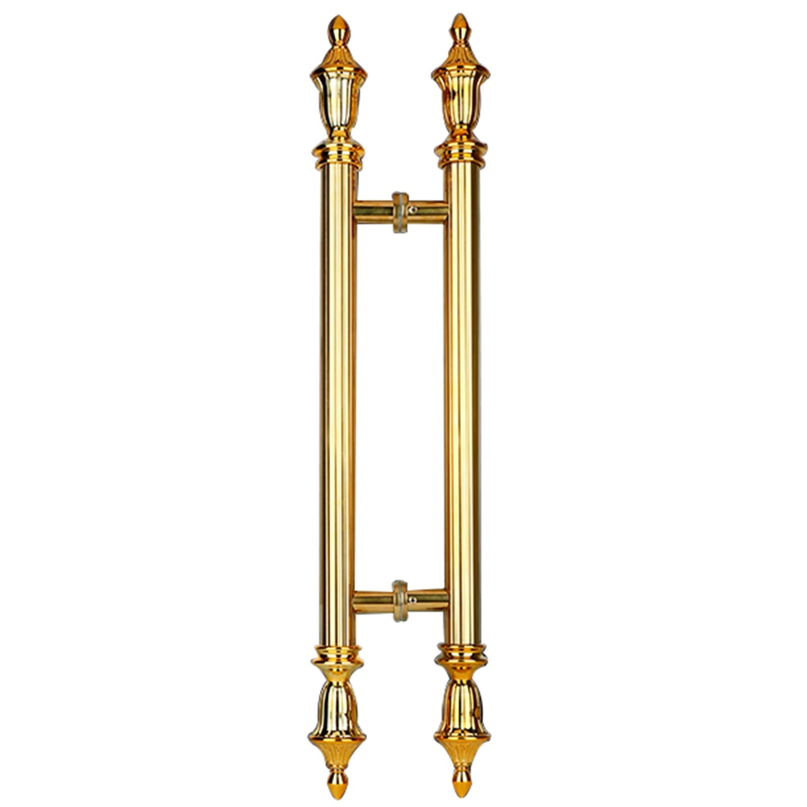 CWCQGH Door Handle Pull Push Shower Kitchen Door Pulls Classic Double Sided Push Pull Door Handle,Works as Entrance Door Handle Barn Door Pulls Garage Handle Pulls,Gold#1-Length 80cm(31.5inch)