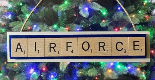 United States Airforce Christmas Ornament Handmade Letters Tiles
