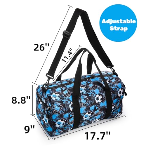 Overnight Duffel Bag, Football Pattern Overnight Travel Weekender Tote Bag with Zipper, Carry On Sleepover Bag Sport Gym Bag for Practice, Weekend Getaway2