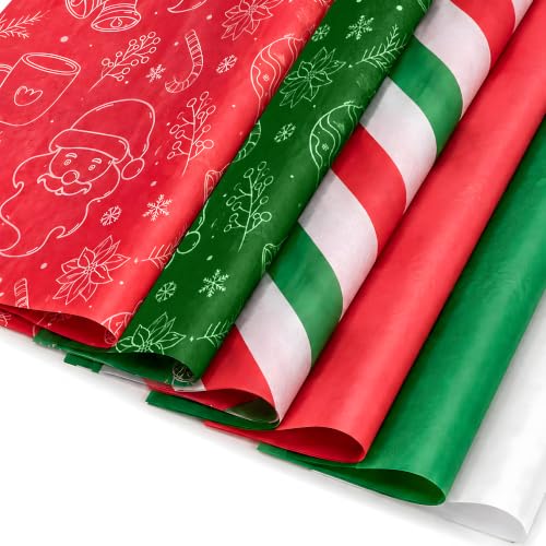 Image of Christmas Tissue Paper - 90 Sheets Xmas Wrapping Paper for Gift Bags Boxes