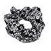 Produktbild CADANIA Frauen Mädchen Geraffte Plissee Dickdarm Haar Seil Bohemian Ethnic Retro Paisley Floral Bedruckte Pferdeschwanz Bandana Haargummis Schwarz