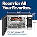 GE GCST10A1WSS 1.0 Cu Ft Convection Microwave Oven, 1050W Countertop Air Fry Microwave with Broil & Crisper Pan, Compact Stainless Steel Design
