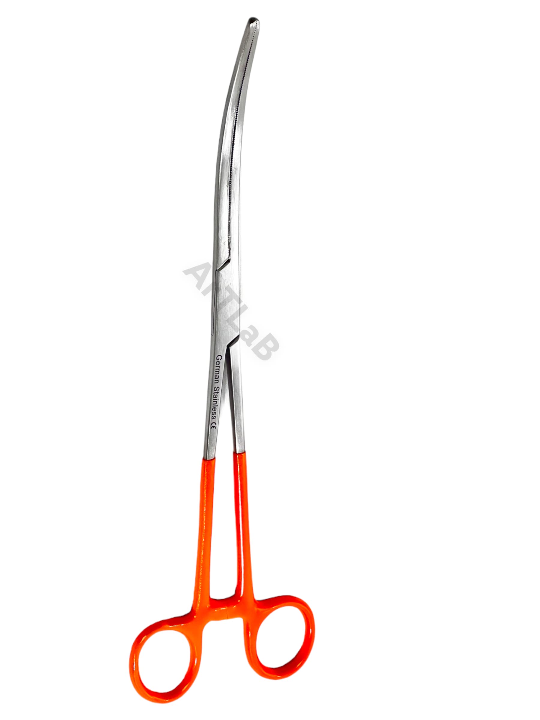 Premium-10" Vinyl Grip Locking Straight & Curved Hemostat-Hemostat Forceps- Stainless Locking Tweezer Clamps- Ideal Hemostats for Nurses,Taxidermy & Fishing Forceps,Crafts Hobby (Orange CVD 10")