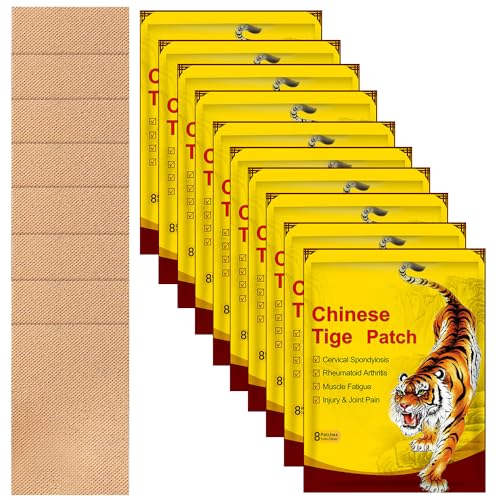 80 Pièces Patch Anti Douleur, Patch Chauffant Dos, pour Douleurs Musculaires et Articulaires, pour soulager douleurs au cou, aux épaules, à taille et au dos...