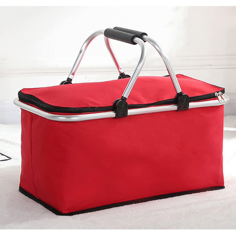 Bolsa térmica de 30 l, Bolsa térmica Plegable para Almuerzo de Picnic, Bolsa térmica Grande con asa de Transporte, Bolsa térmica para Entrega de Alimentos para Acampar, Barbacoa, Compras