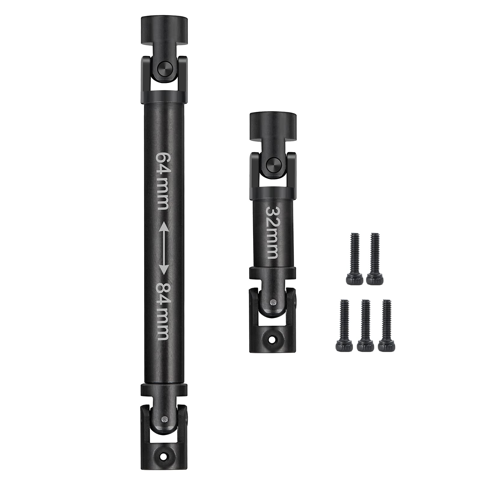 AXspeed 2pcs Metal Hard Steel Driveshafts Drive Shafts for 1: 24 Axial SCX24 Deadbolt 90081 RC Upgrade Parts