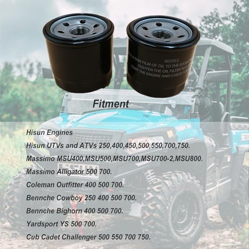 Generic 15200-003-0000 Qymoto Oil Filter Compatible For Hisun Sector Utv Atv 250 400 450 500 550 700 750 750Crew,Axis,Massimo,Colemen,Cub Cadet Challenger thumb #2
