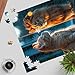 TangMosaic Lionhearted Cat Jigsaw Puzzle, 1000 Piece Puzzle for Adults, Impossible Hard Difficult Challenging Puzzles for Adults 1000 Pieces, Home Decoration Puzzle, Interlock Perfectly No Dust