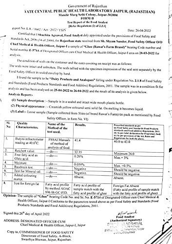 Image of Rawat's Farm A2 Vedic Bilona Cow Ghee 1000 ml | Glass Jar | Curd Churned Bilona Ghee | Government Laboratory Passed | 100% Natural | Immunity Booster | Good for Heart |