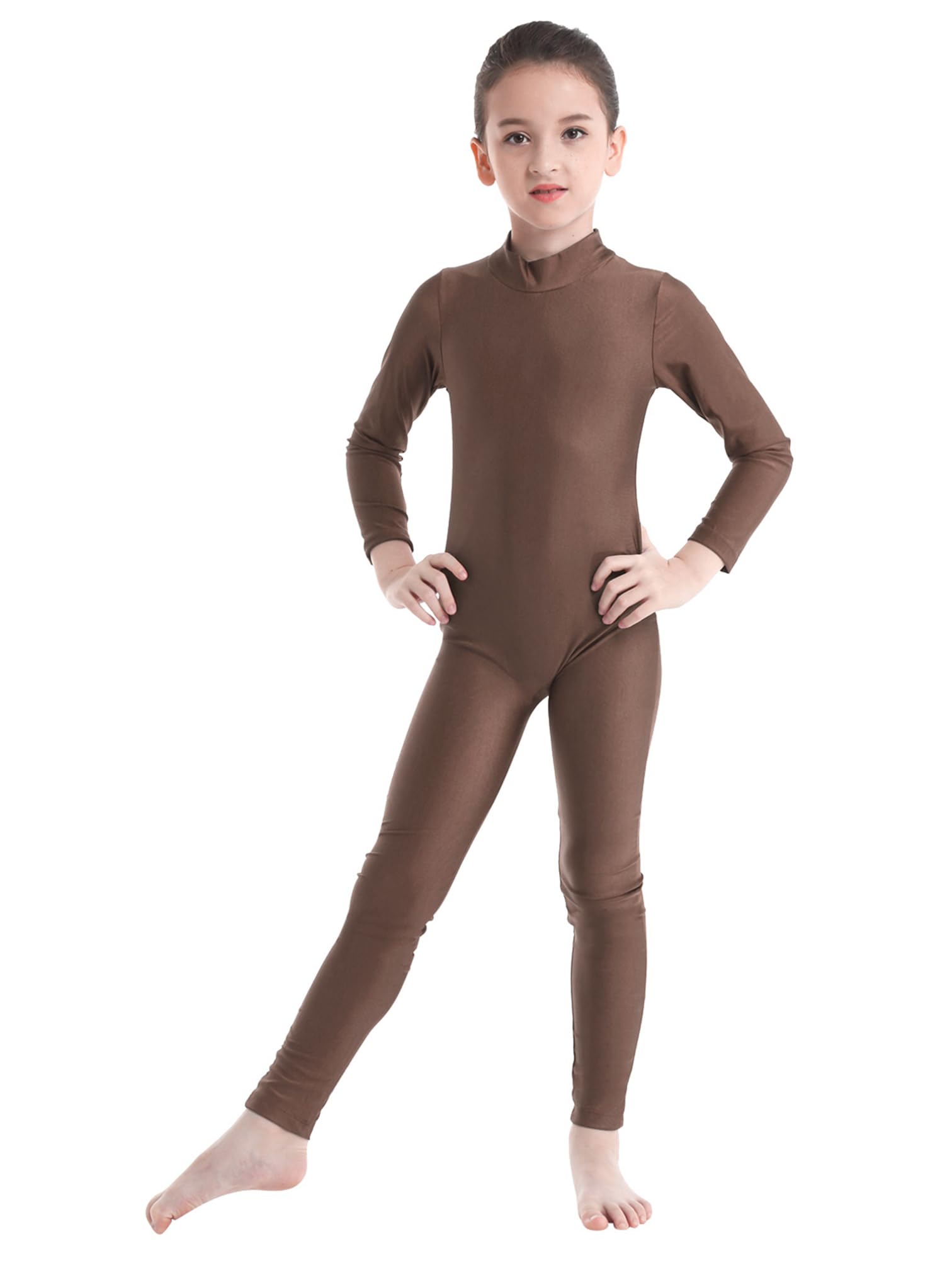 MSemis Maillot de Danza para Niña Manga Larga Leotardo de Ballet Gimnasia Mono de Patinaje Artístico Jumpsuit Ropa de Deportiva Yoga 3-16 Años